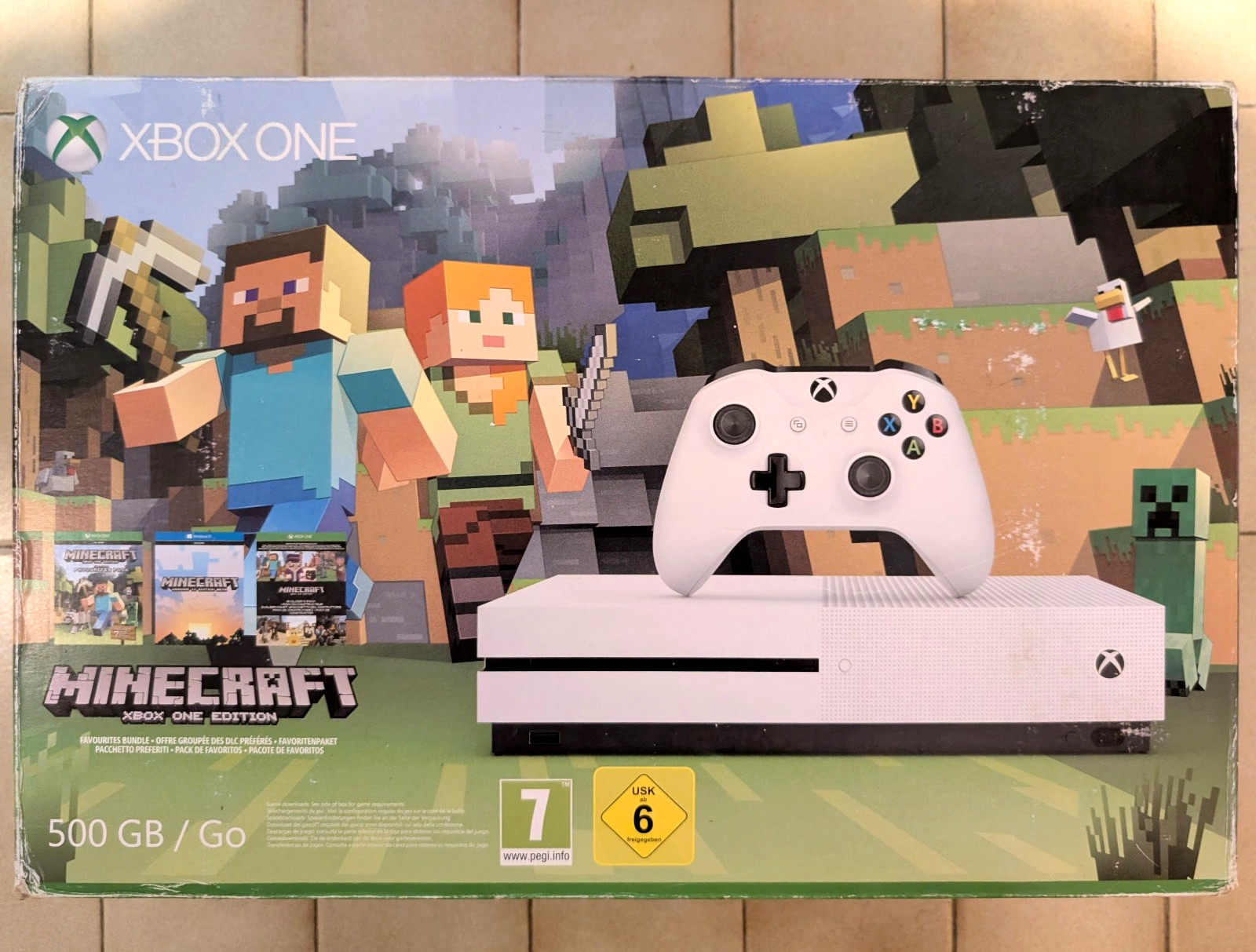 Pack Console Xbox One S 500 Go Minecraft - Occasion complet